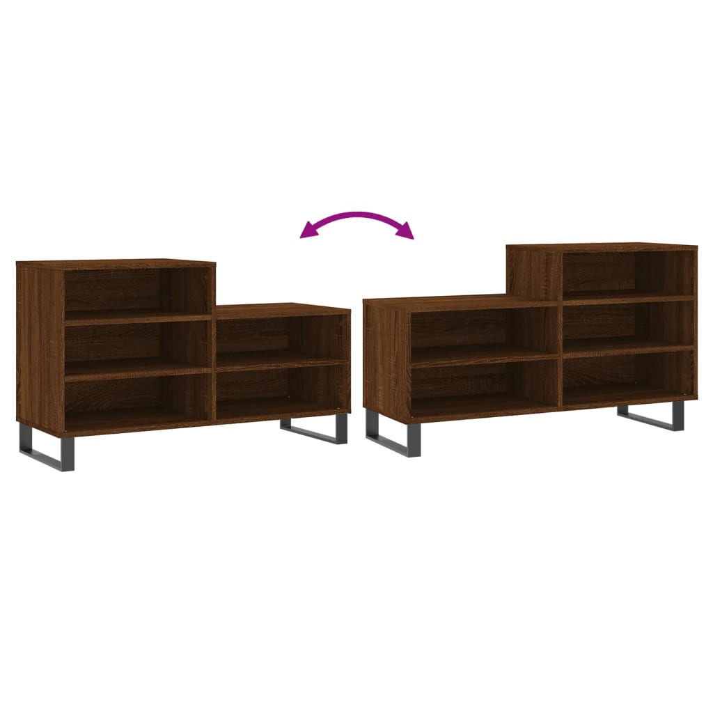 Armoire à chaussures Chêne marron 102x36x60cm Bois d'ingénierie - XIOS