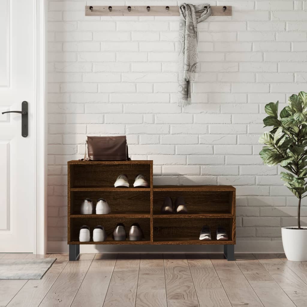 Armoire à chaussures Chêne marron 102x36x60cm Bois d'ingénierie - XIOS