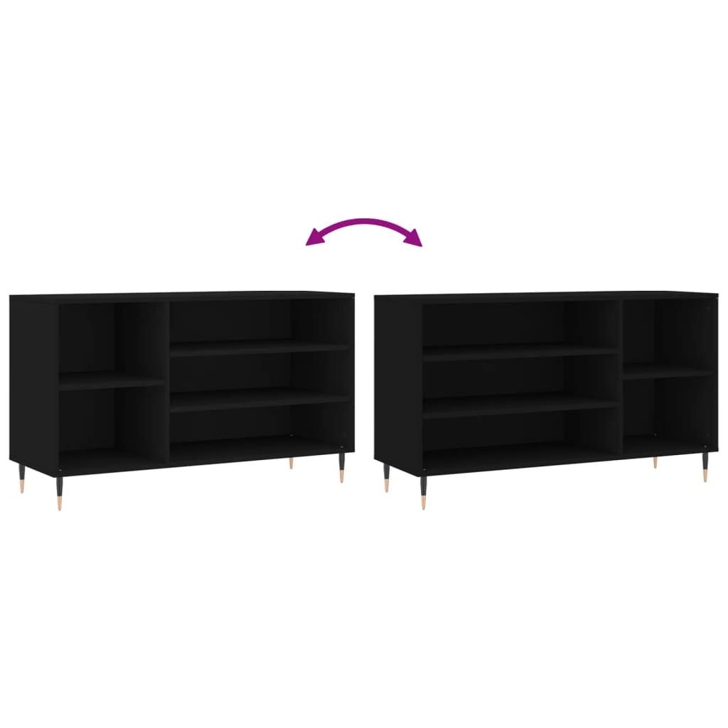 Armoire à chaussures Noir 102x36x60 cm Bois d'ingénierie - XIOS
