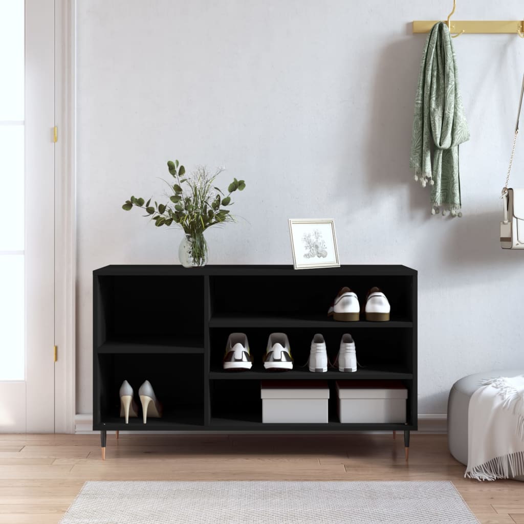 Armoire à chaussures Noir 102x36x60 cm Bois d'ingénierie - XIOS