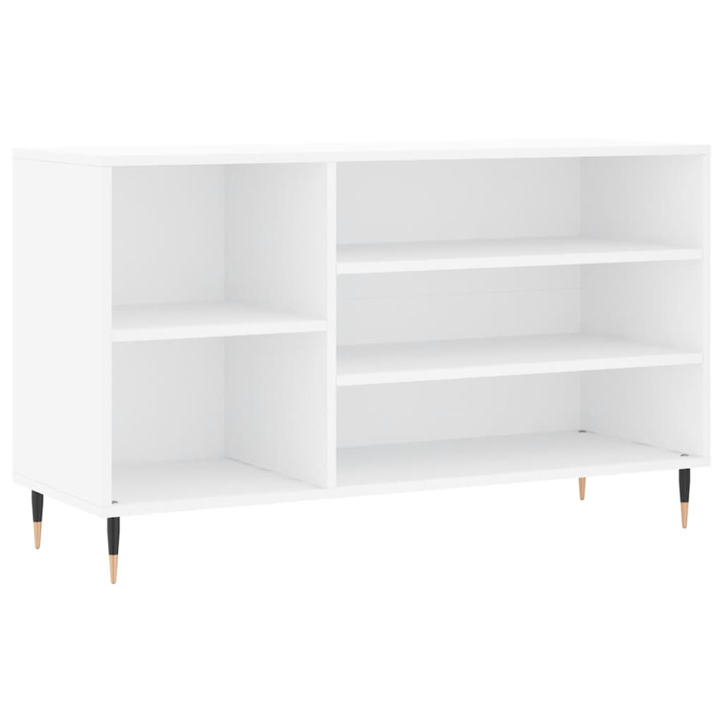 Armoire à chaussure Blanc brillant 102x36x60 cm Bois ingénierie - XIOS
