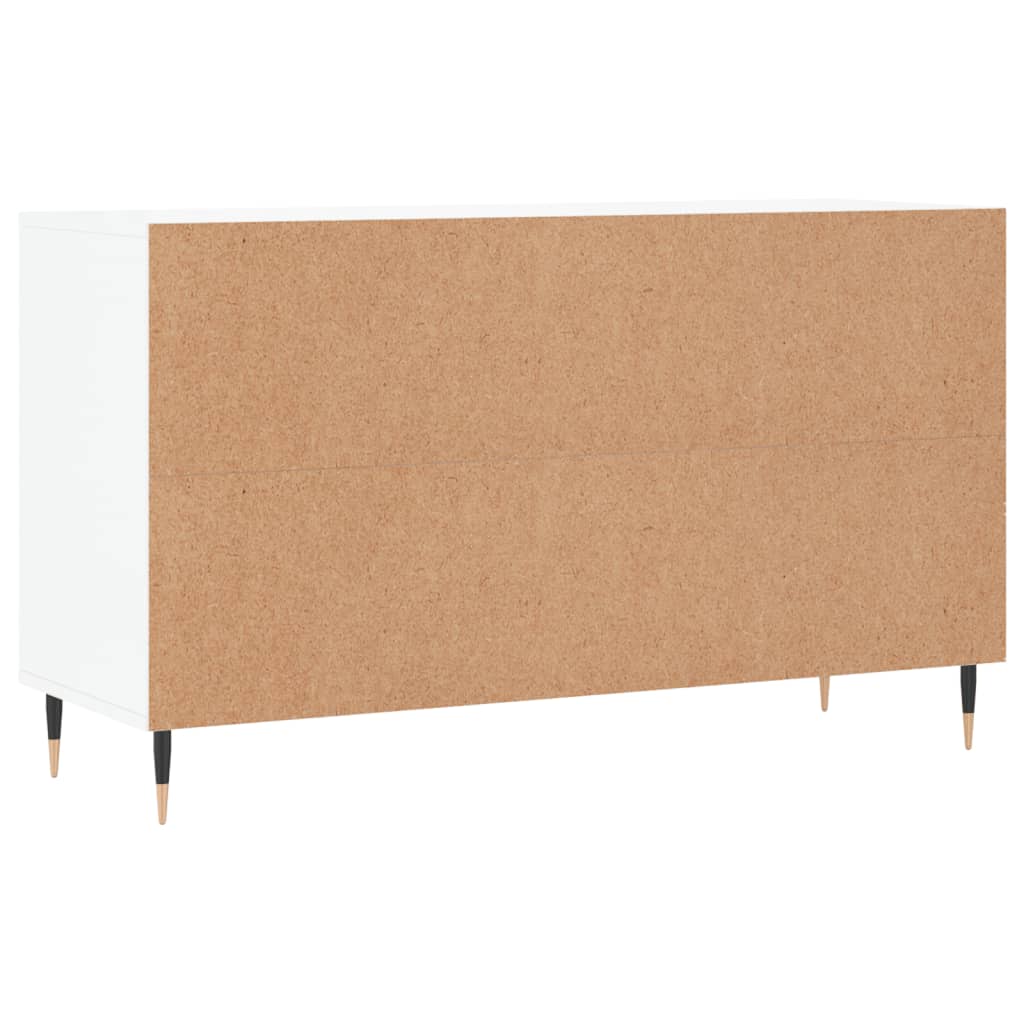 Armoire à chaussure Blanc brillant 102x36x60 cm Bois ingénierie - XIOS