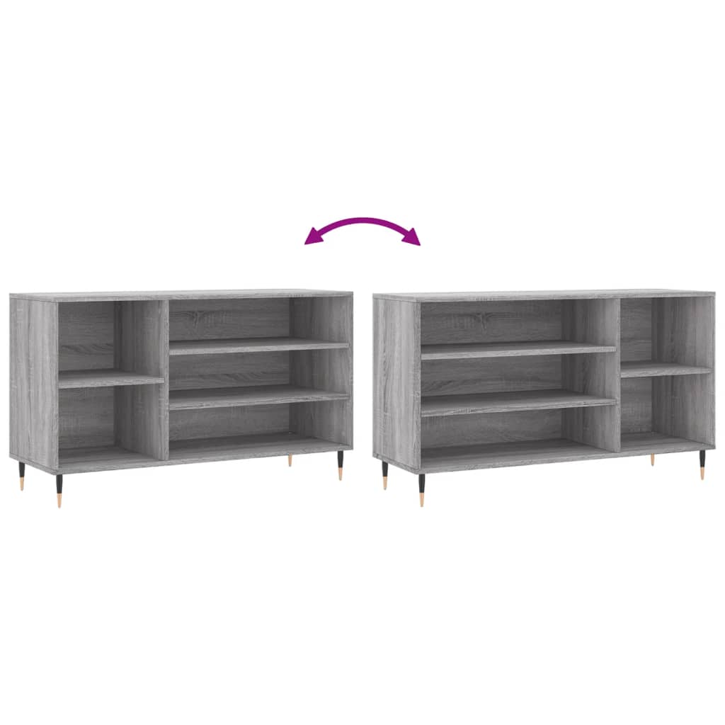 Armoire à chaussures Sonoma gris 102x36x60 cm Bois d'ingénierie - XIOS
