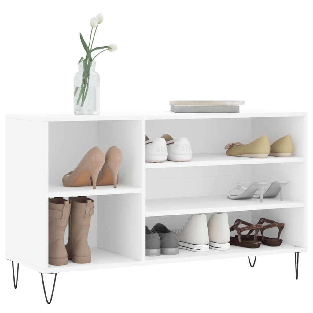 Armoire à chaussures Blanc 102x36x60 cm Bois d'ingénierie - XIOS