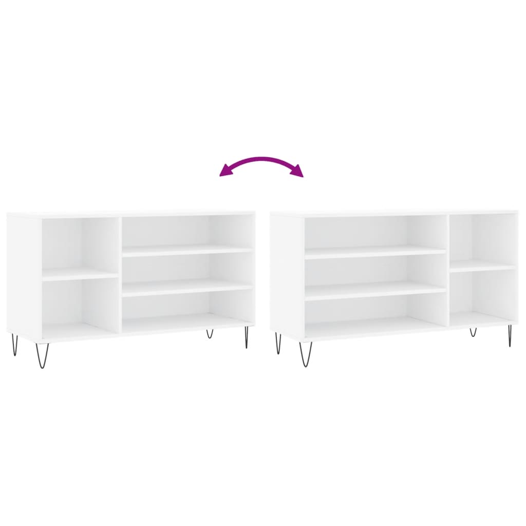 Armoire à chaussures Blanc 102x36x60 cm Bois d'ingénierie - XIOS