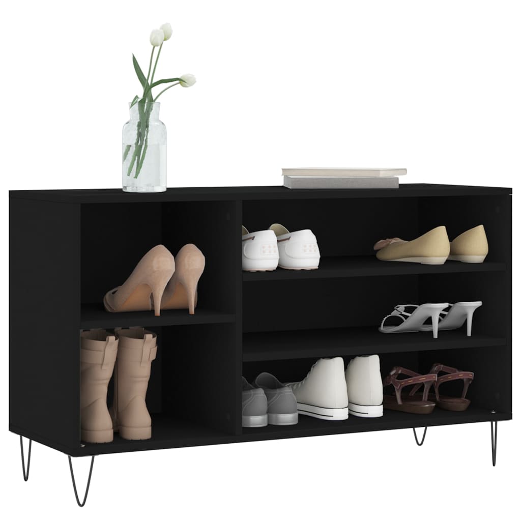 Armoire à chaussures Noir 102x36x60 cm Bois d'ingénierie - XIOS