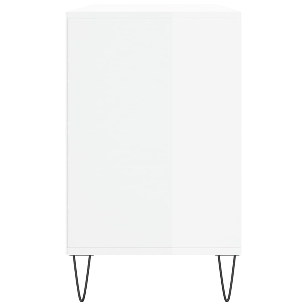 Armoire à chaussure Blanc brillant 102x36x60 cm Bois ingénierie - XIOS