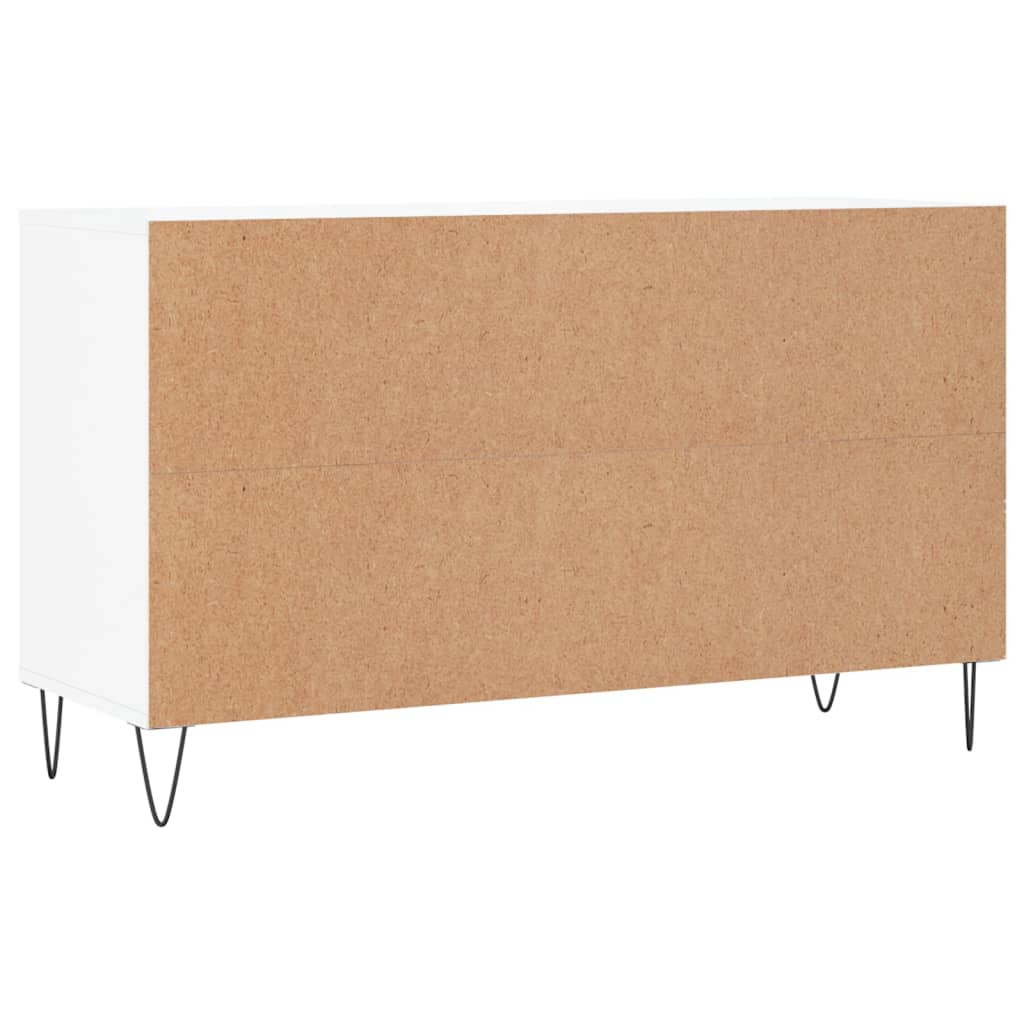 Armoire à chaussure Blanc brillant 102x36x60 cm Bois ingénierie - XIOS