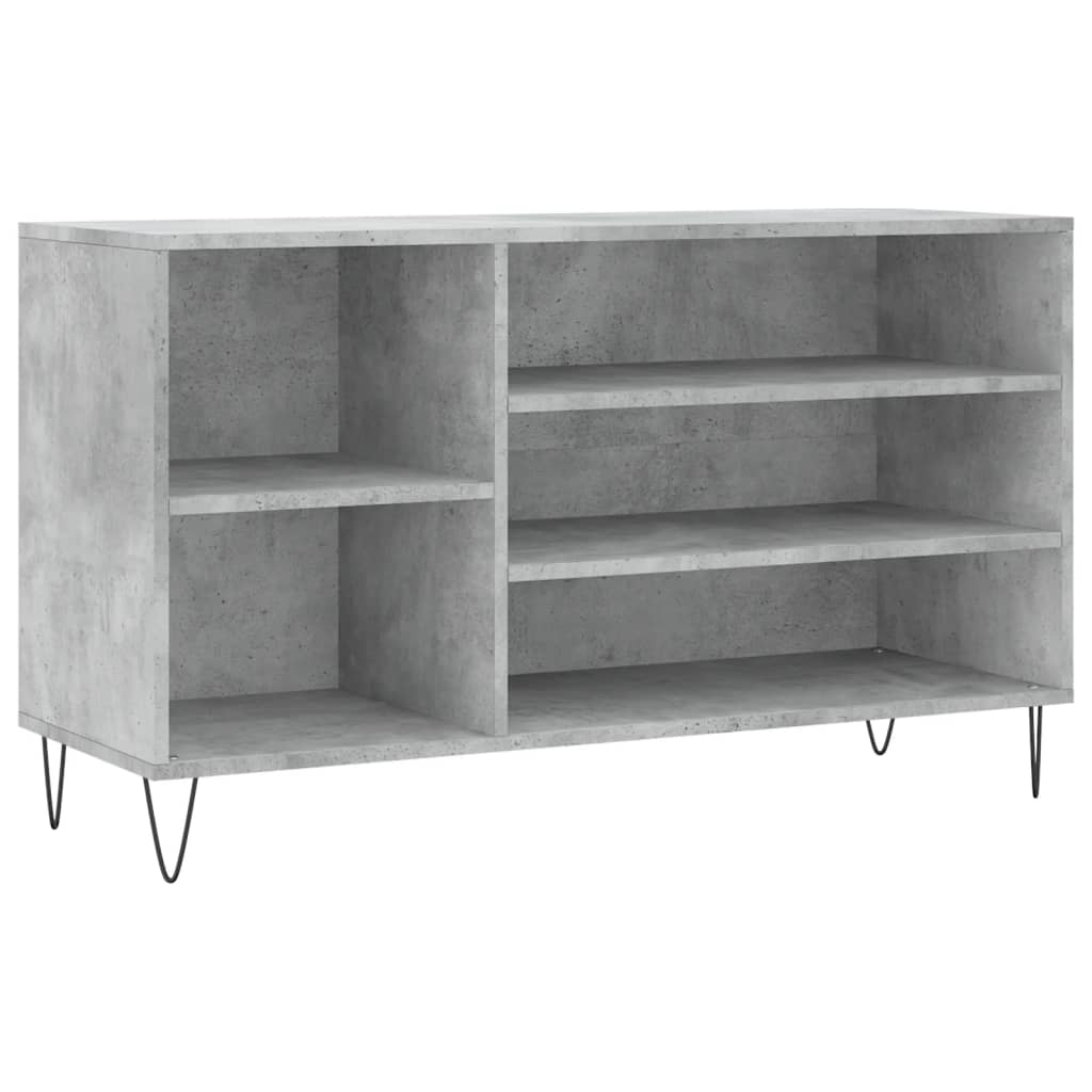 Armoire à chaussures Gris béton 102x36x60 cm Bois d'ingénierie - XIOS
