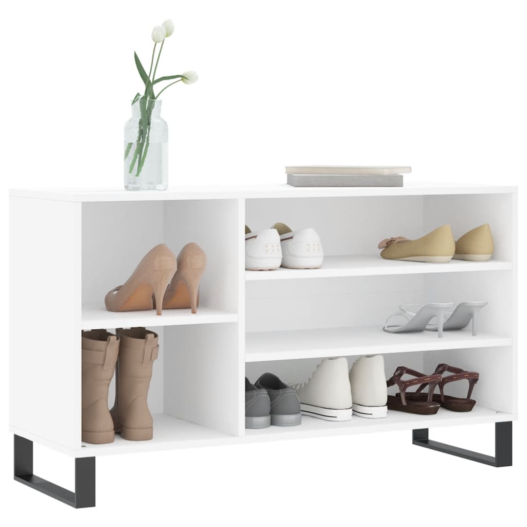 Armoire à chaussures Blanc 102x36x60 cm Bois d'ingénierie - XIOS