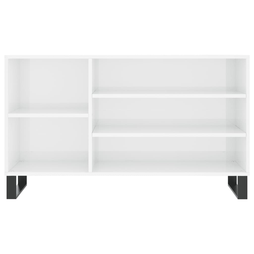Armoire à chaussure Blanc brillant 102x36x60 cm Bois ingénierie - XIOS