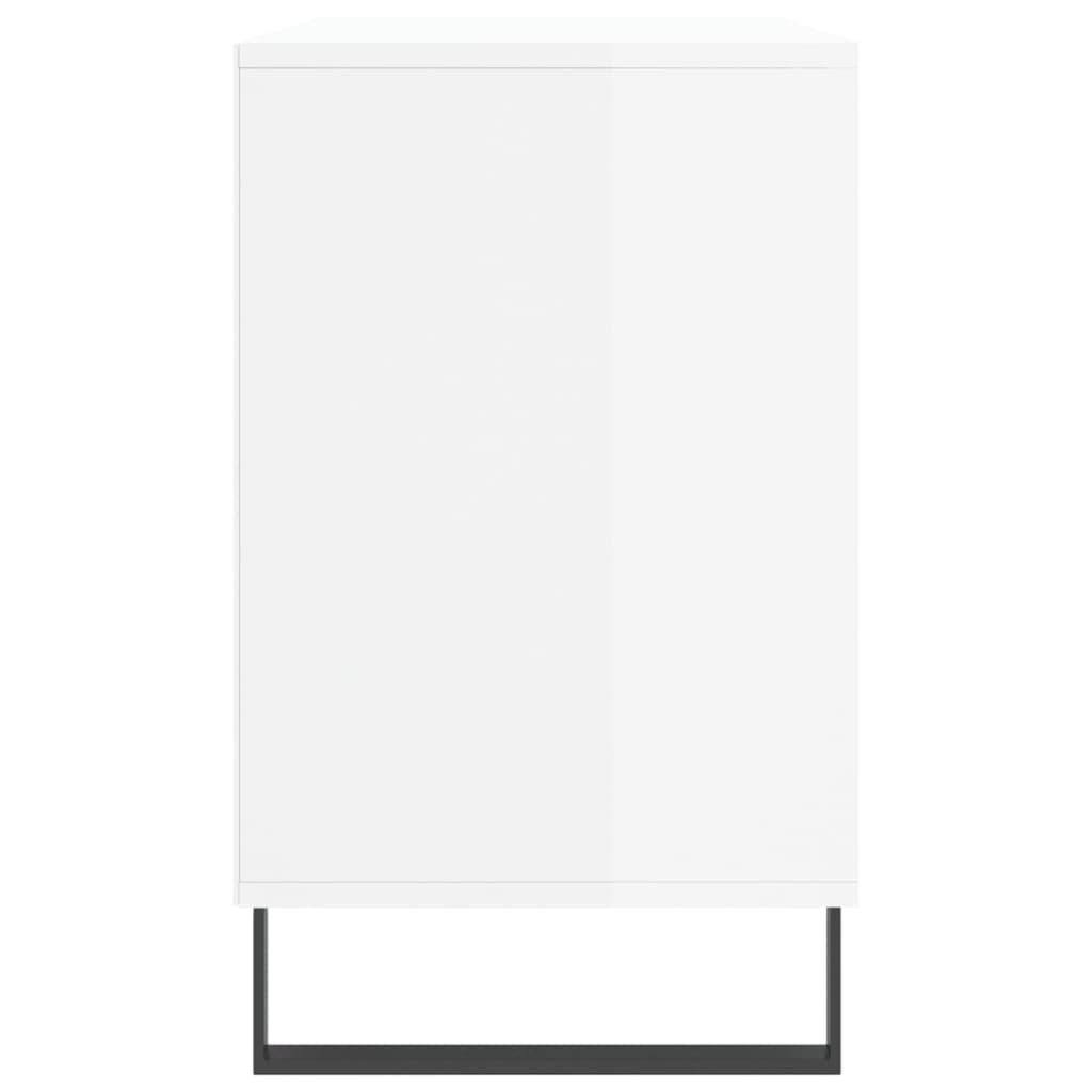 Armoire à chaussure Blanc brillant 102x36x60 cm Bois ingénierie - XIOS