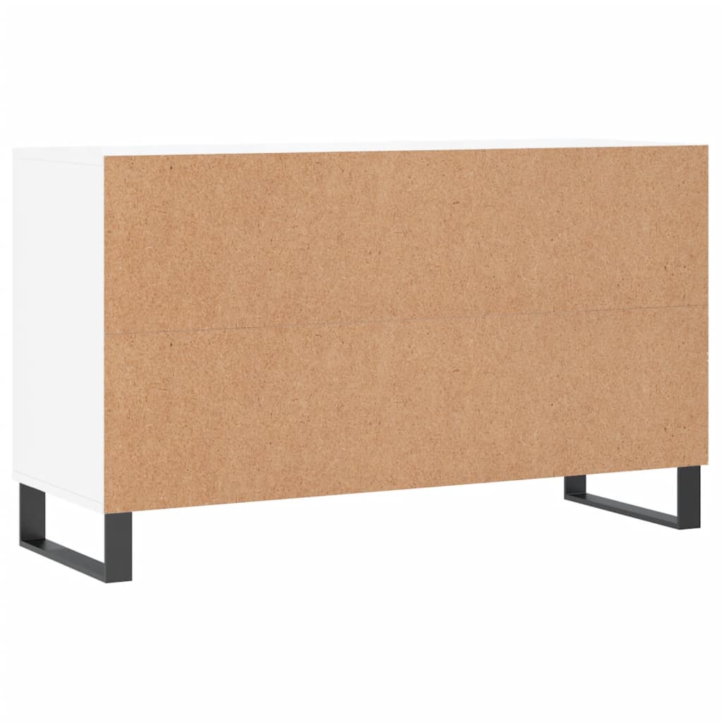 Armoire à chaussure Blanc brillant 102x36x60 cm Bois ingénierie - XIOS