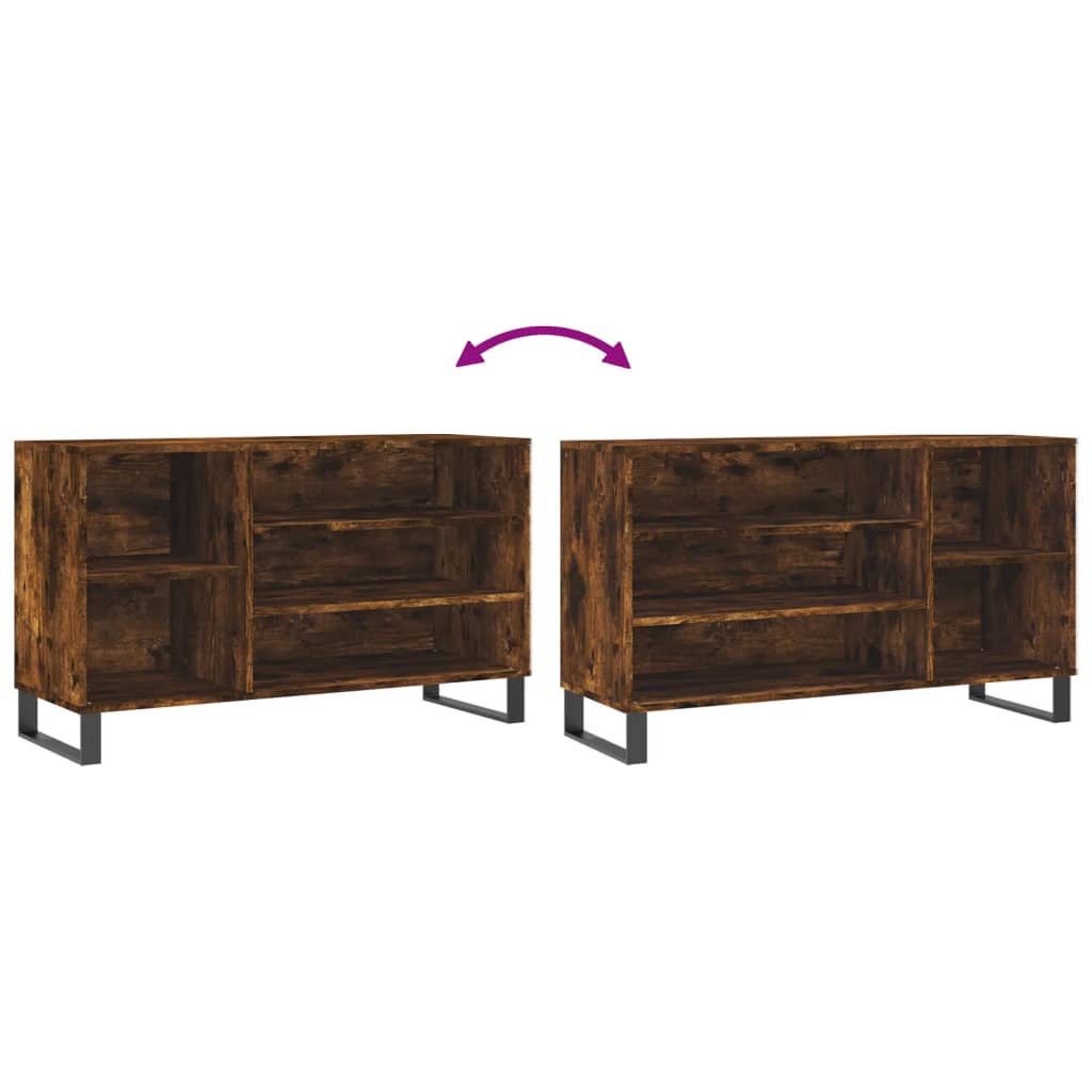 Armoire à chaussures Chêne fumé 102x36x60 cm Bois d'ingénierie - XIOS
