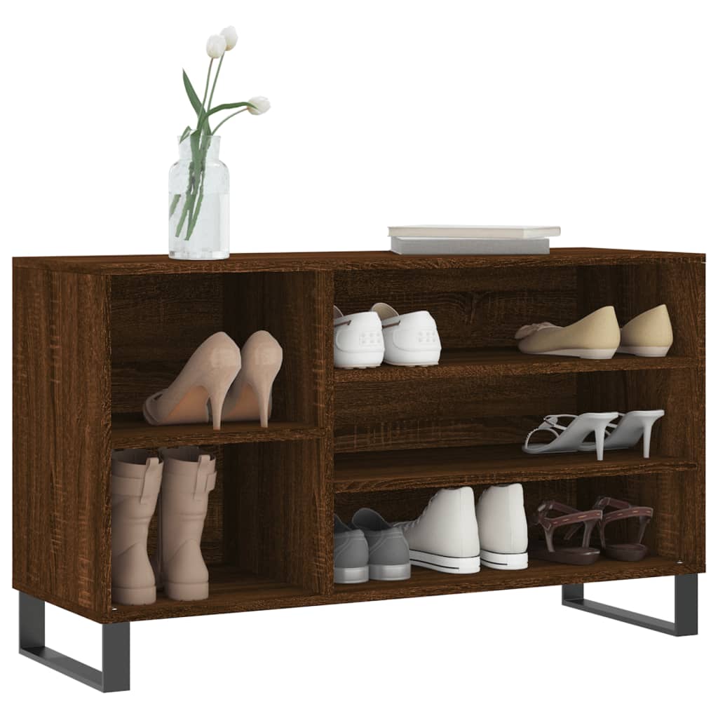 Armoire à chaussures Chêne marron 102x36x60cm Bois d'ingénierie - XIOS