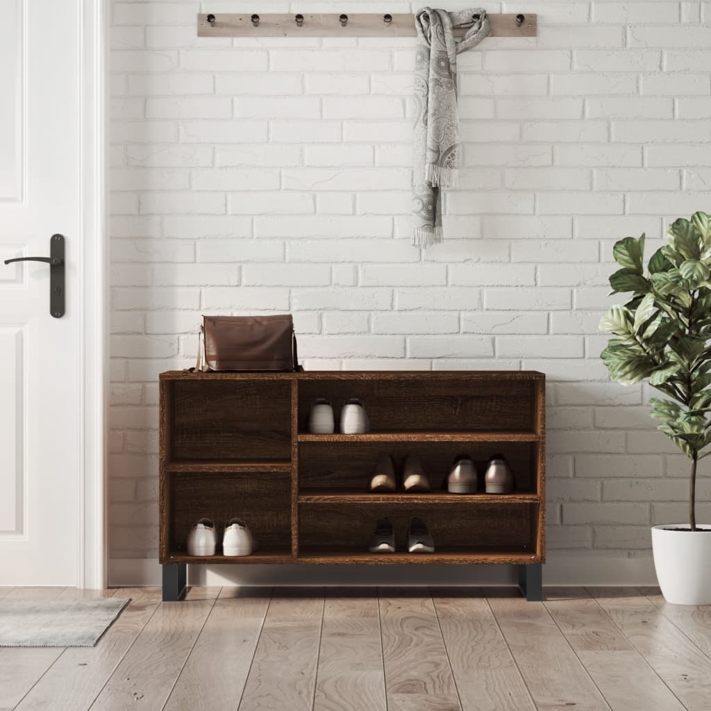 Armoire à chaussures Chêne marron 102x36x60cm Bois d'ingénierie - XIOS