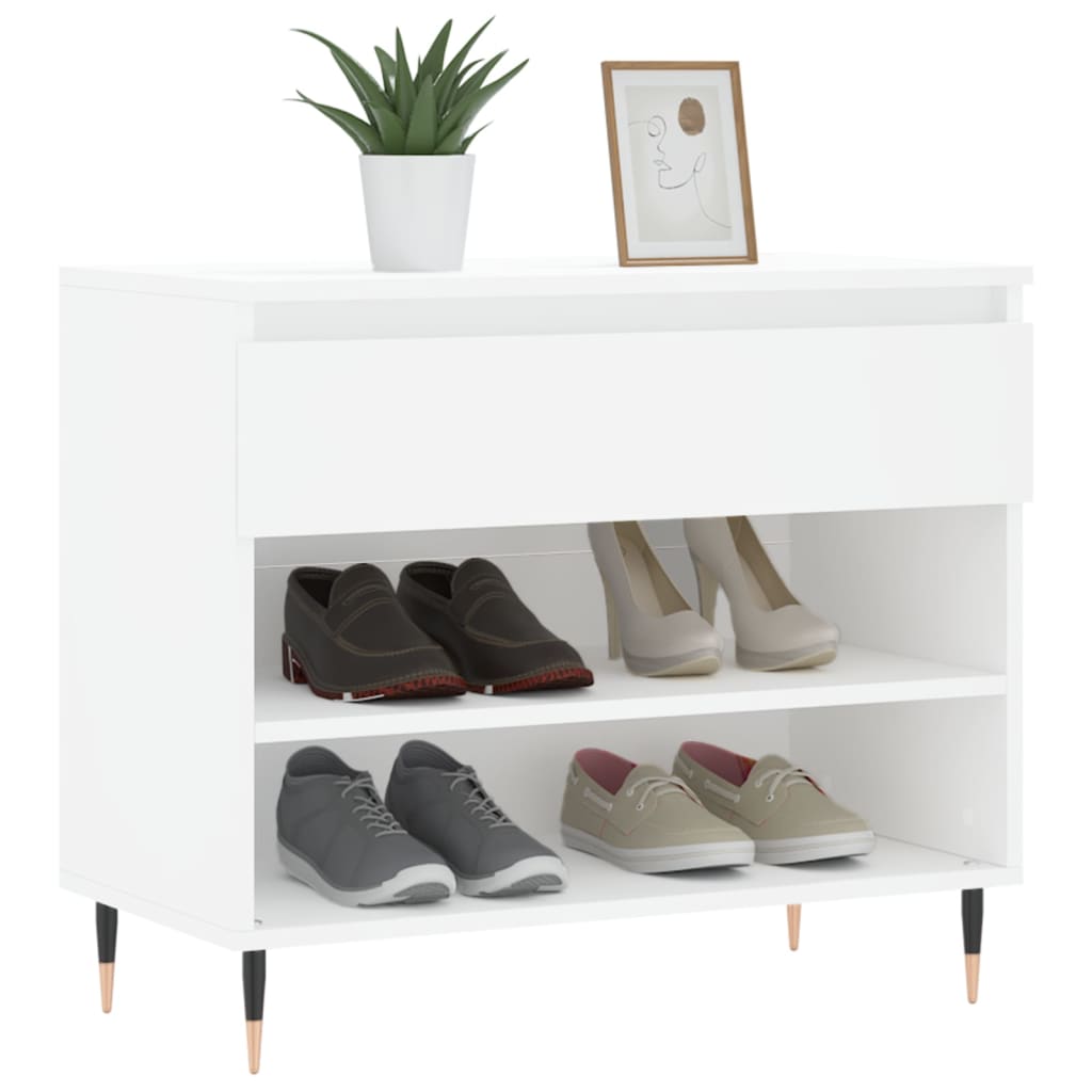 Armoire à chaussures Blanc 70x36x60 cm Bois d'ingénierie - XIOS