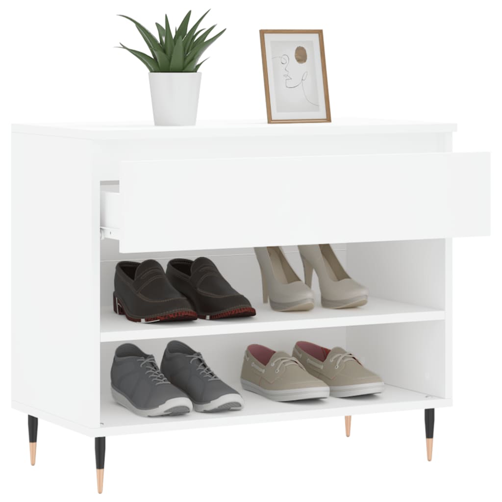 Armoire à chaussures Blanc 70x36x60 cm Bois d'ingénierie - XIOS