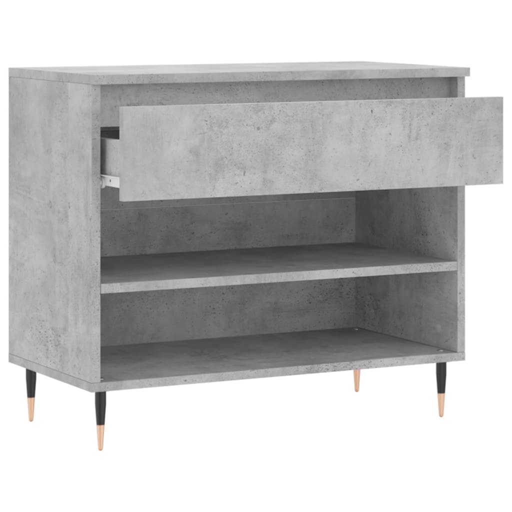 Armoire à chaussures Gris béton 70x36x60 cm Bois d'ingénierie - XIOS