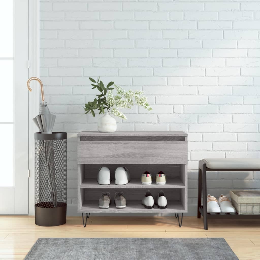 Armoire à chaussures Sonoma gris 70x36x60 cm Bois d'ingénierie - XIOS