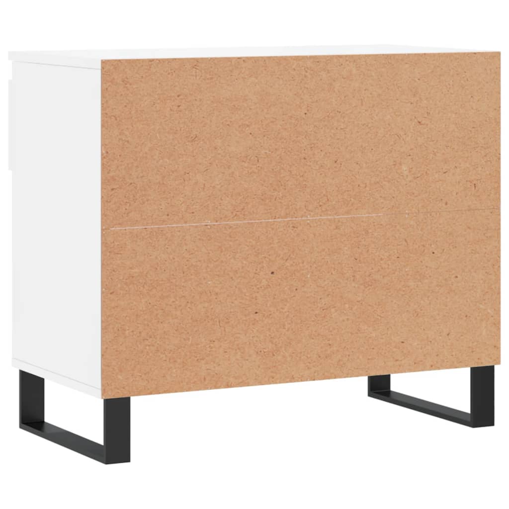 Armoire à chaussure Blanc brillant 70x36x60 cm Bois ingénierie - XIOS