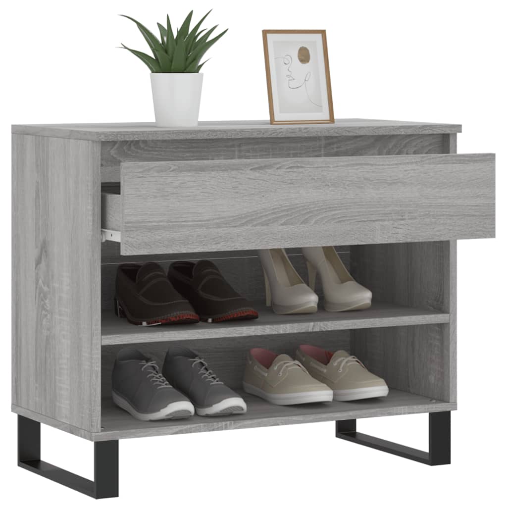 Armoire à chaussures Gris béton 70x36x60 cm Bois d'ingénierie - XIOS