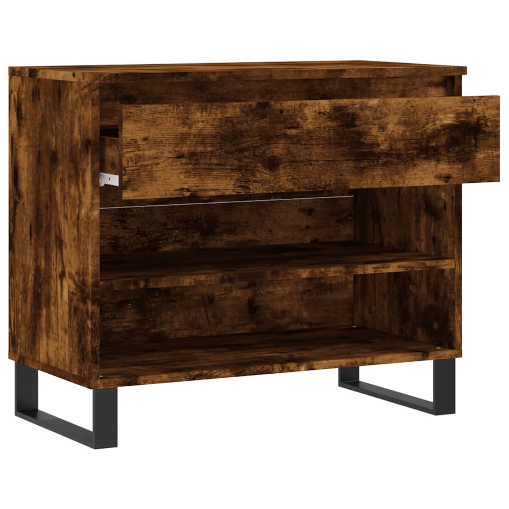 Armoire à chaussures Chêne fumé 70x36x60 cm Bois d'ingénierie - XIOS