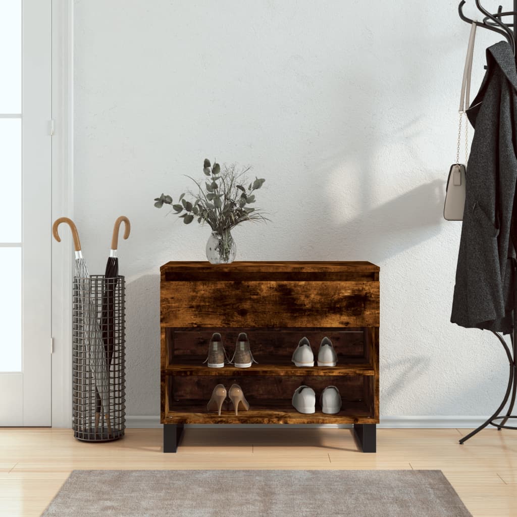 Armoire à chaussures Chêne fumé 70x36x60 cm Bois d'ingénierie - XIOS