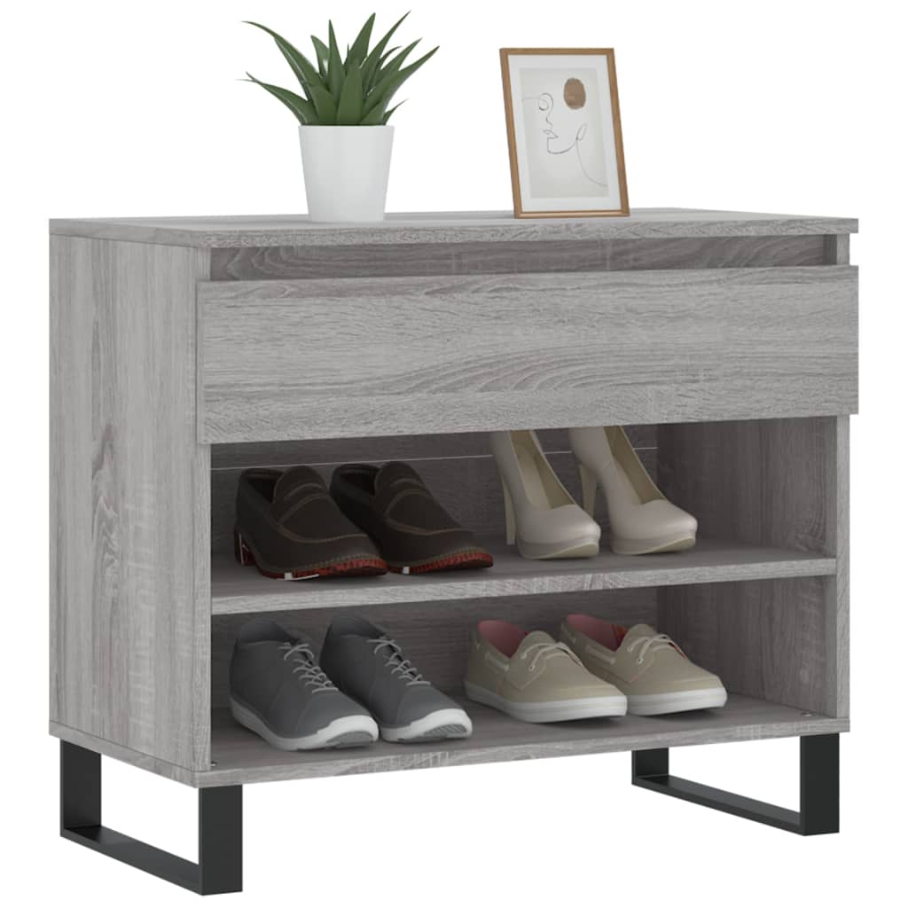 Armoire à chaussures Sonoma gris 70x36x60 cm Bois d'ingénierie - XIOS