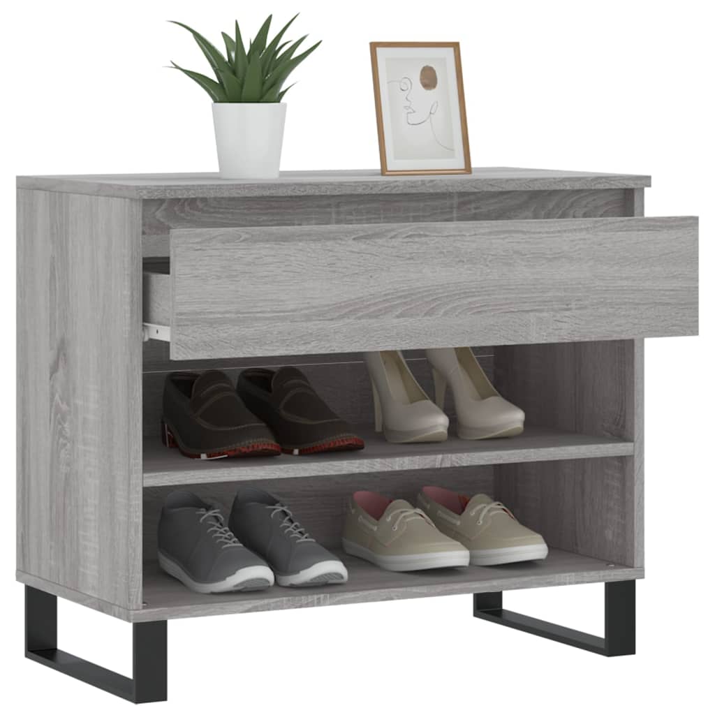 Armoire à chaussures Sonoma gris 70x36x60 cm Bois d'ingénierie - XIOS