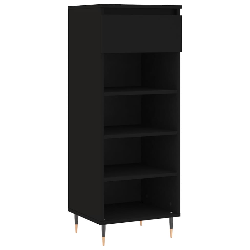 Armoire à chaussures Noir 40x36x105 cm Bois d'ingénierie - XIOS