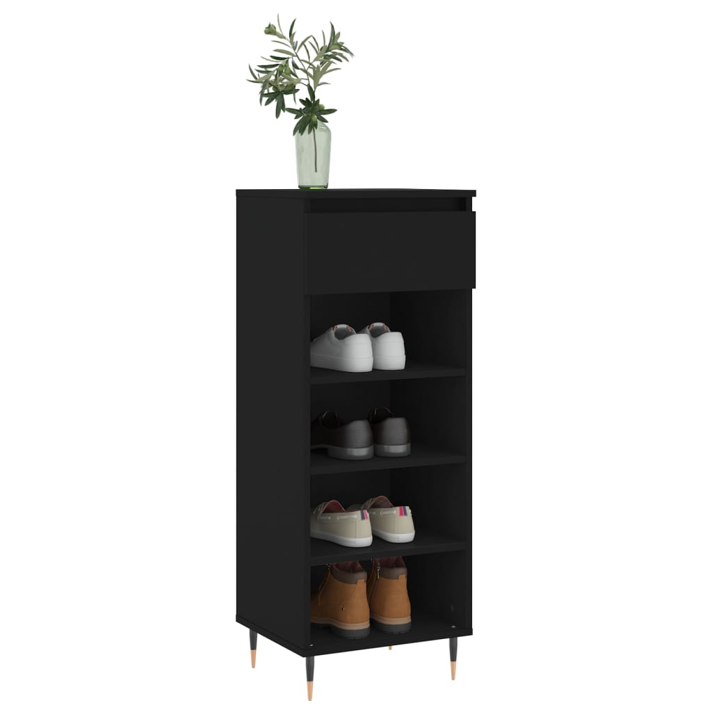 Armoire à chaussures Noir 40x36x105 cm Bois d'ingénierie - XIOS