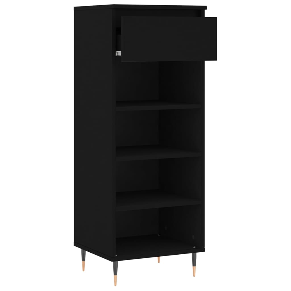 Armoire à chaussures Noir 40x36x105 cm Bois d'ingénierie - XIOS