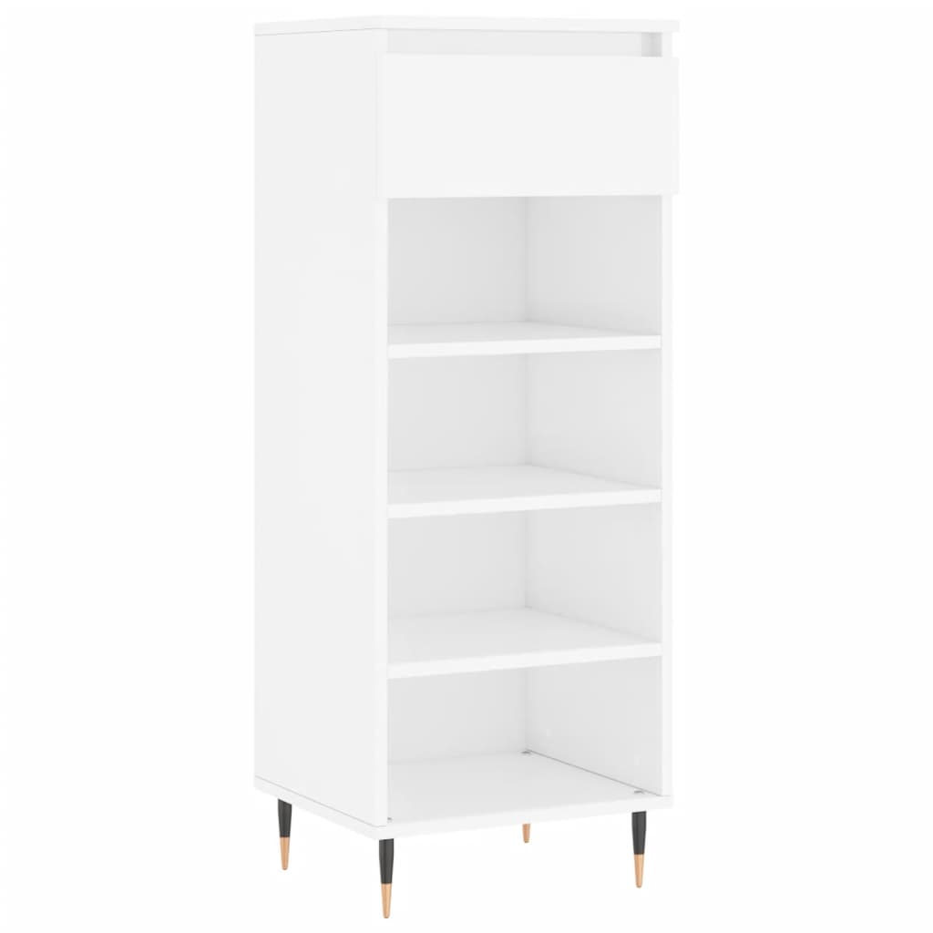 Armoire à chaussures Blanc brillant 40x36x105cm Bois ingénierie - XIOS