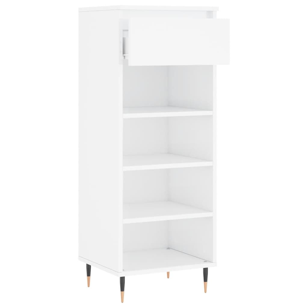 Armoire à chaussures Blanc brillant 40x36x105cm Bois ingénierie - XIOS