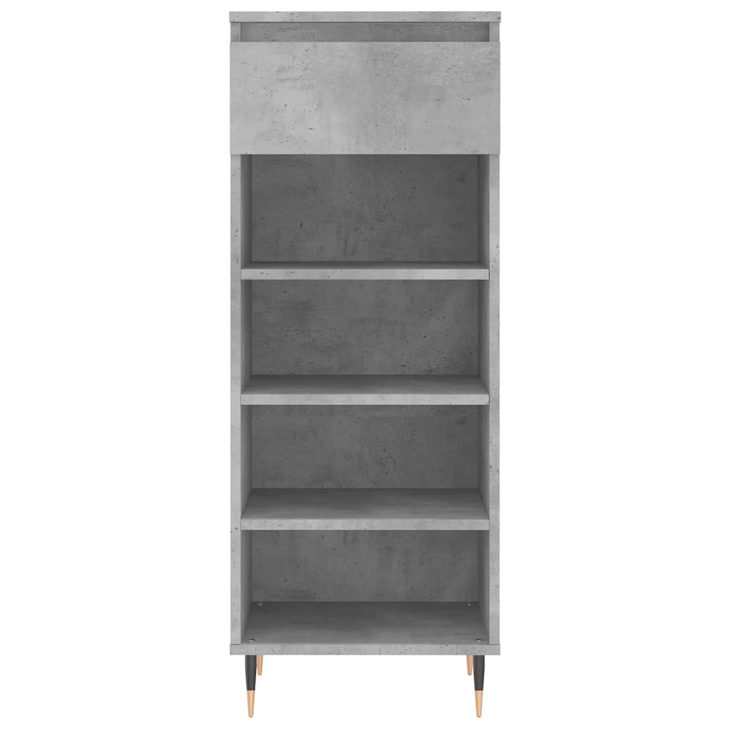 Armoire à chaussures Gris béton 40x36x105 cm Bois d'ingénierie - XIOS