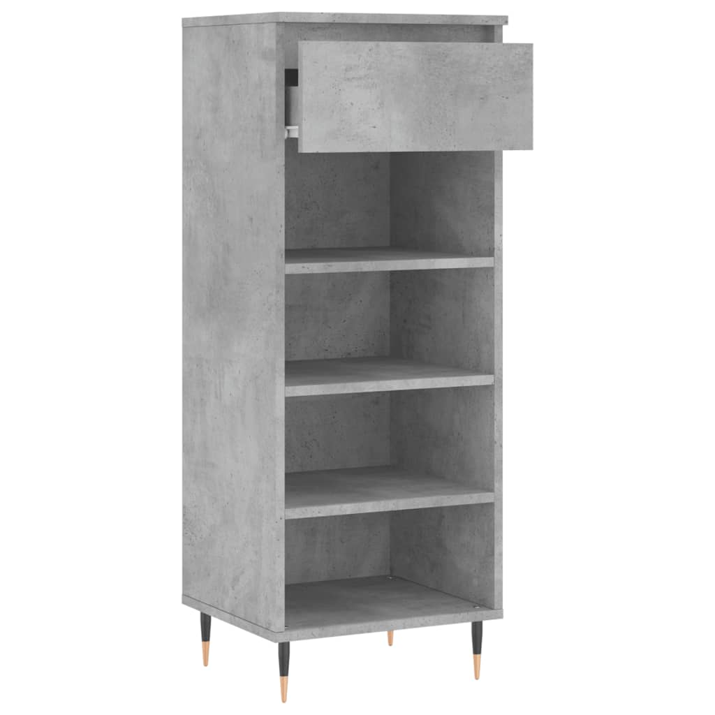 Armoire à chaussures Gris béton 40x36x105 cm Bois d'ingénierie - XIOS