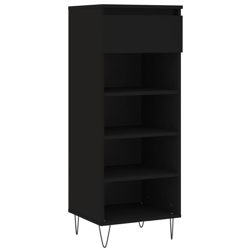 Armoire à chaussures Noir 40x36x105 cm Bois d'ingénierie - XIOS