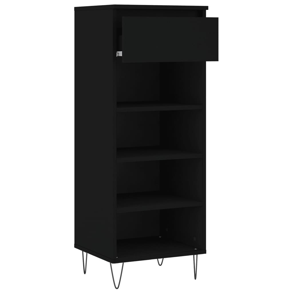 Armoire à chaussures Noir 40x36x105 cm Bois d'ingénierie - XIOS