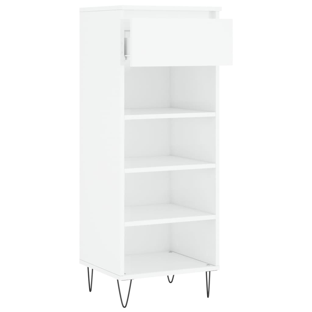 Armoire à chaussures Blanc brillant 40x36x105cm Bois ingénierie - XIOS
