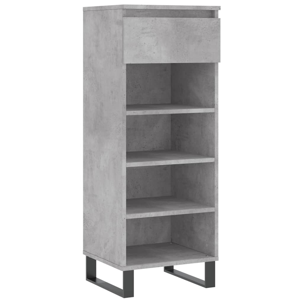 Armoire à chaussures Gris béton 40x36x105 cm Bois d'ingénierie - XIOS
