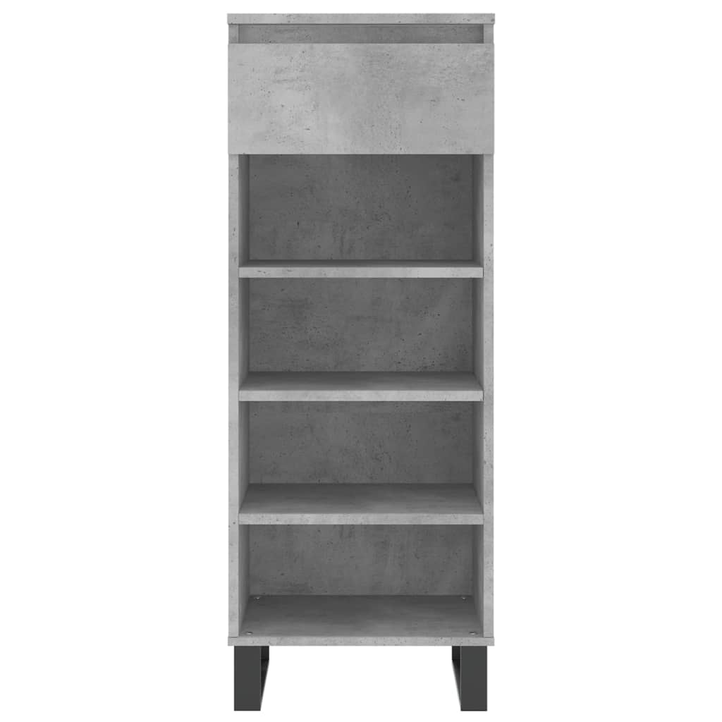 Armoire à chaussures Gris béton 40x36x105 cm Bois d'ingénierie - XIOS