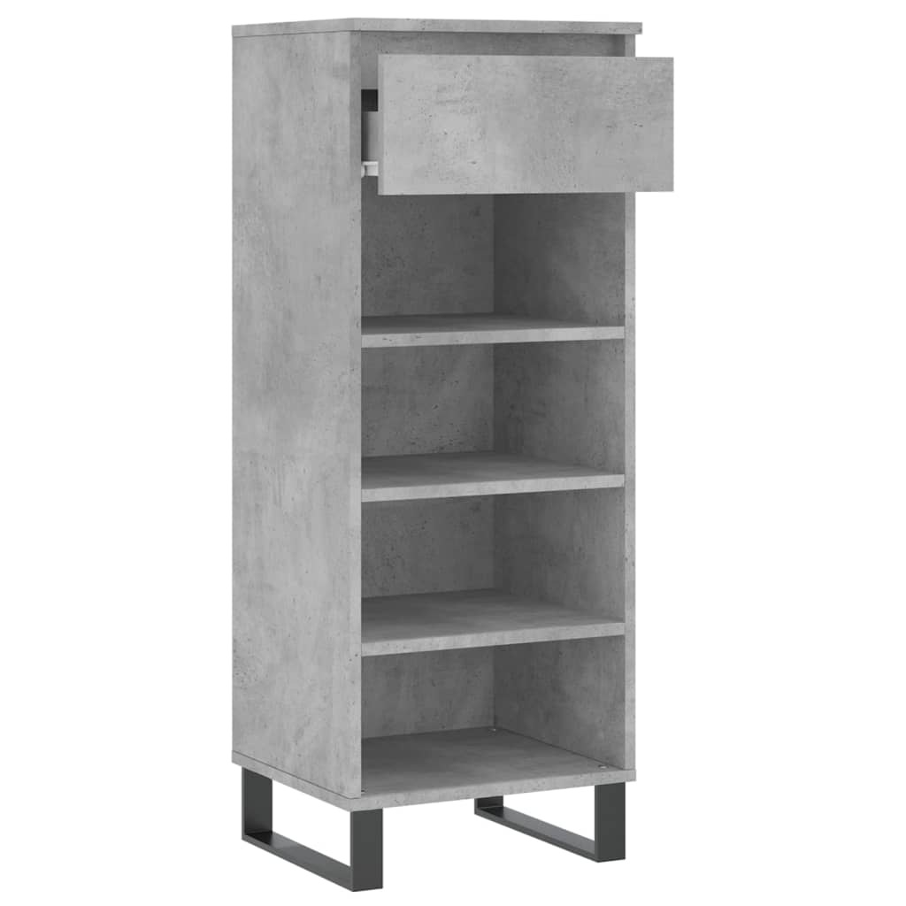 Armoire à chaussures Gris béton 40x36x105 cm Bois d'ingénierie - XIOS