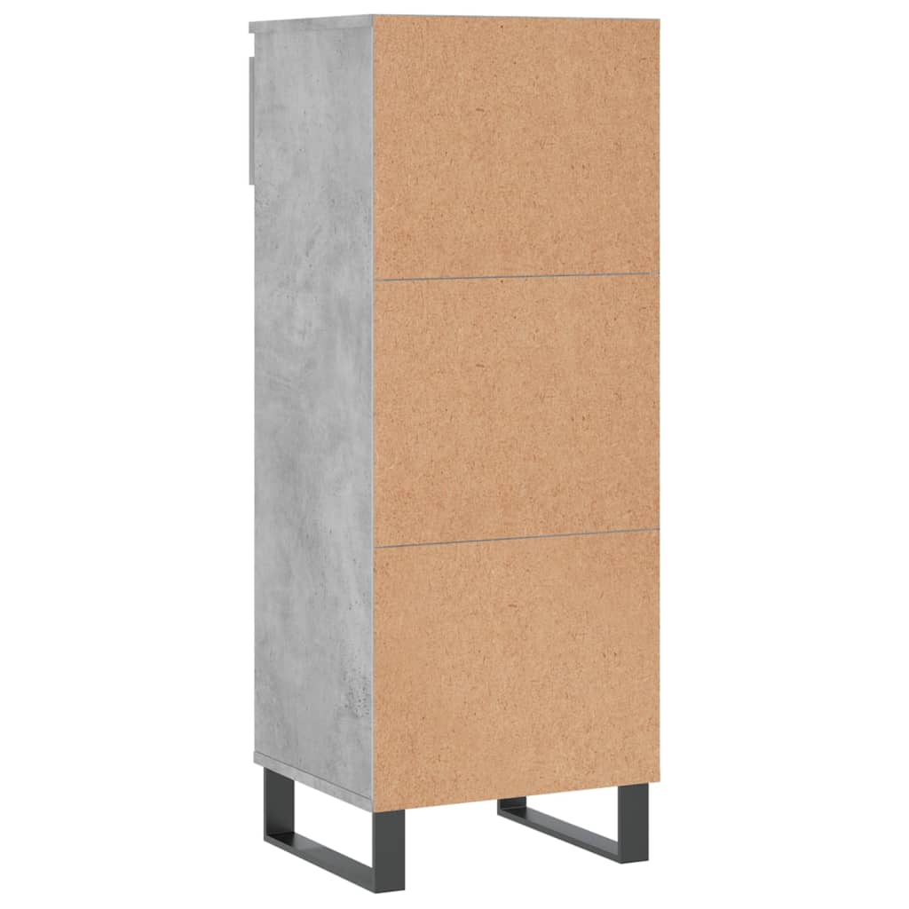 Armoire à chaussures Gris béton 40x36x105 cm Bois d'ingénierie - XIOS