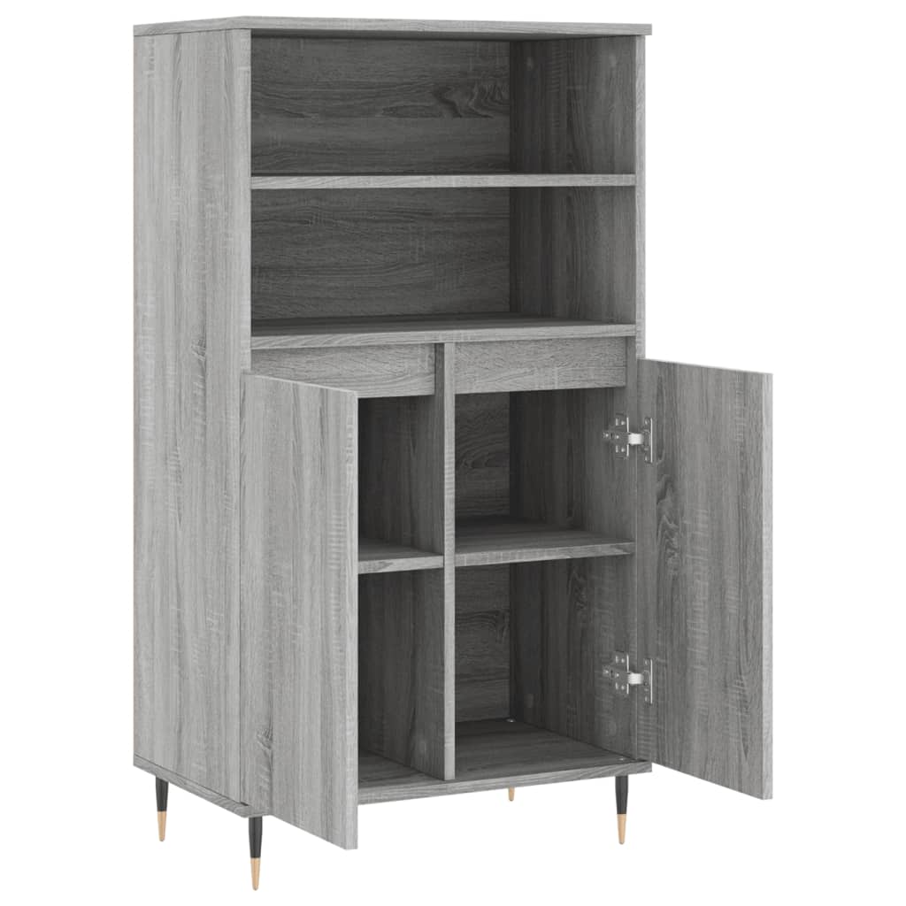 Buffet haut Sonoma gris 60x36x110 cm Bois d'ingénierie - XIOS