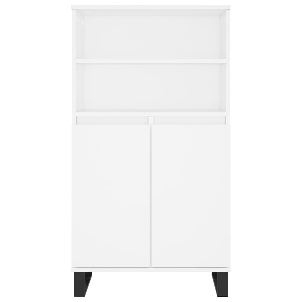 Buffet haut Blanc 60x36x110 cm Bois d'ingénierie