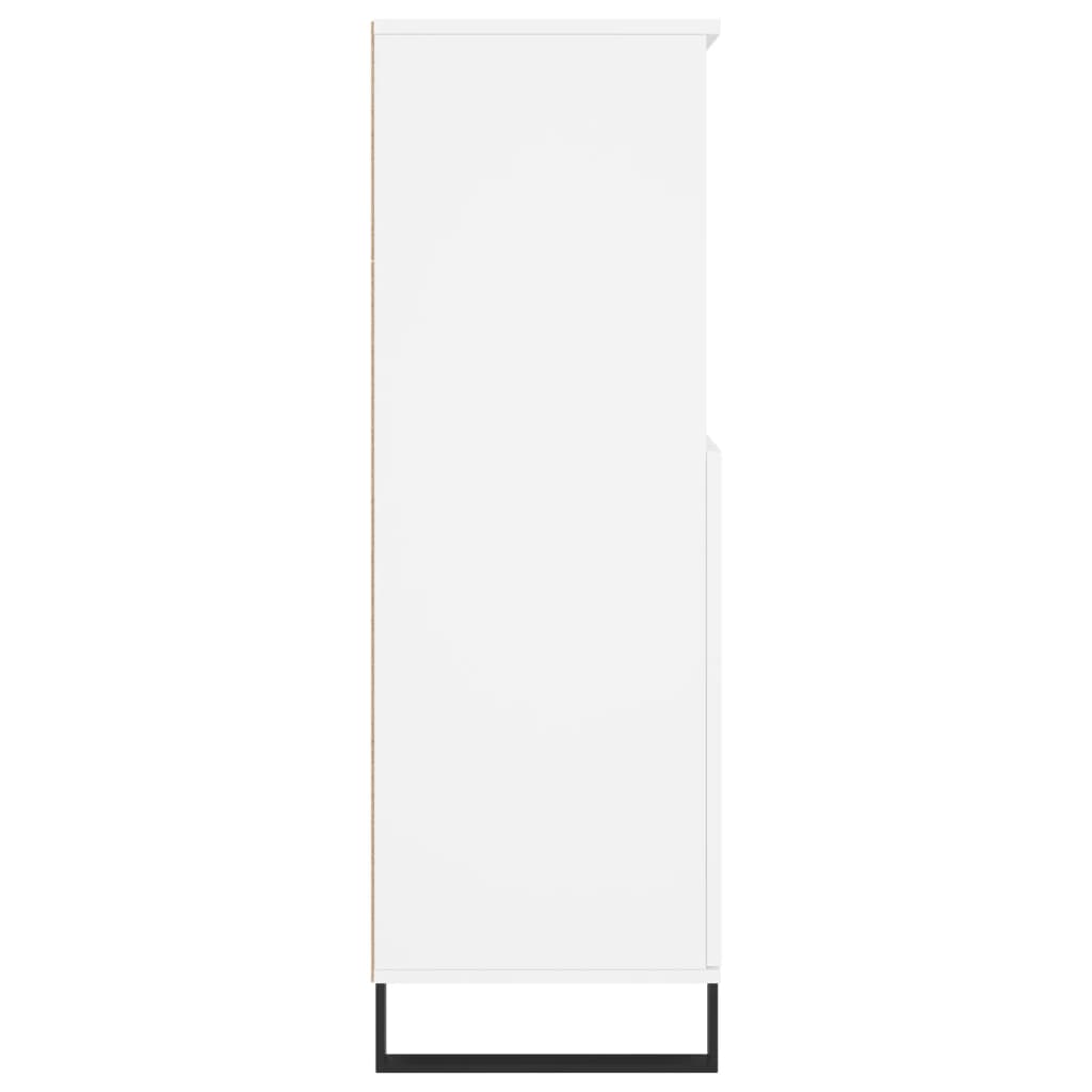 Buffet haut Blanc 60x36x110 cm Bois d'ingénierie