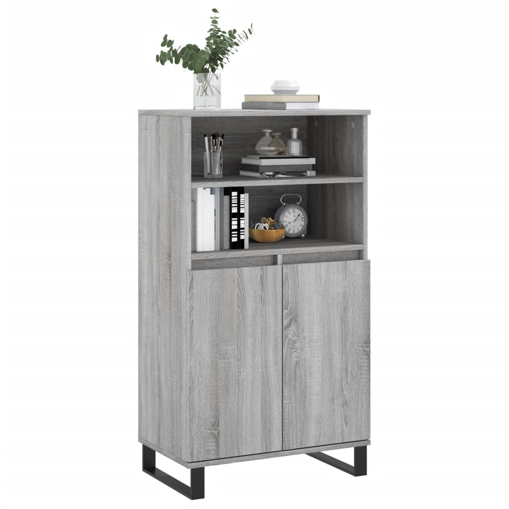 Buffet haut Sonoma gris 60x36x110 cm Bois d'ingénierie - XIOS