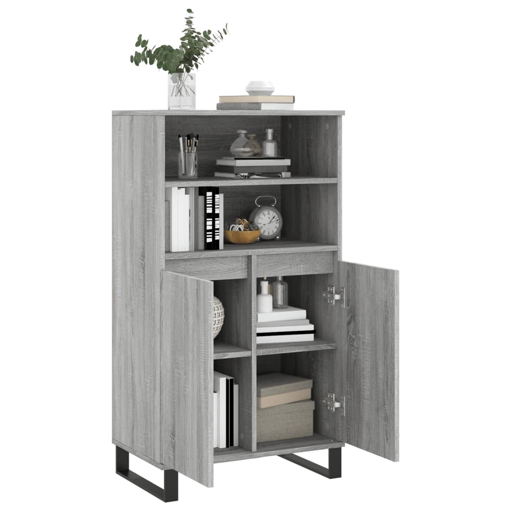 Buffet haut Sonoma gris 60x36x110 cm Bois d'ingénierie - XIOS
