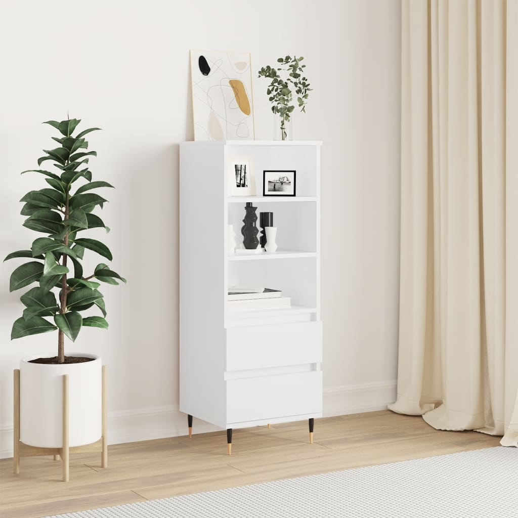 Buffet haut Blanc 40x36x110 cm Bois d'ingénierie - XIOS